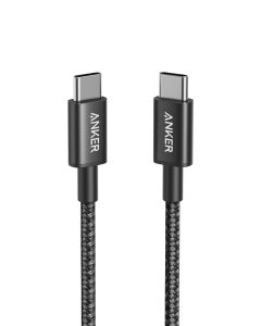 Anker New Nylon USB-C to USB-C 2.0 Cable 3.3f 2B - Black 