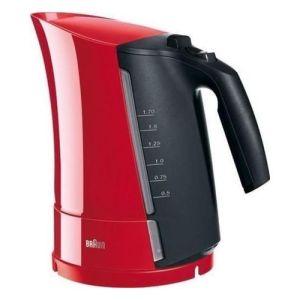 Braun WK300 MultiQuick 3 Electric Kettle, 1.7 Liter, 2200 Watt, Red 
