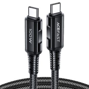 AceFast C4-03 USB-C to USB-C 100W aluminum alloy 2M charging data cable Black