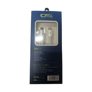 Cell Tel Turbo 16 Type-C to Type-C Cable -65W-2M