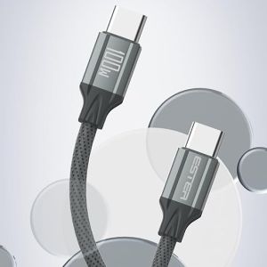 ESTER ECC100W(Type-C/Type-C)2M/TPE/Data/LapTop/Gray