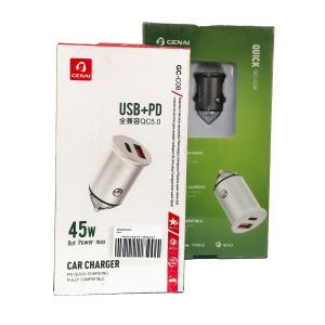 Genai car charger PD + USB QC5.0, 45W