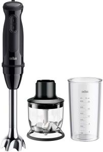 Braun Hand MQ30201MBK Blender MultiQuick 3, 900W, Black 