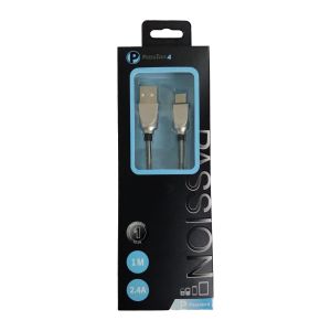 Passion4 PASS1099 USB Cable Type C Cable Braided, Black